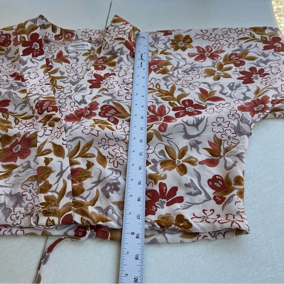 Annahmol Floral Blouse 100% Silk Hand Crafted - Picture 3 of 6